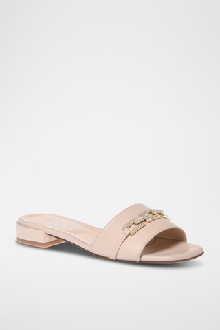 $Mules en cuir - Nude