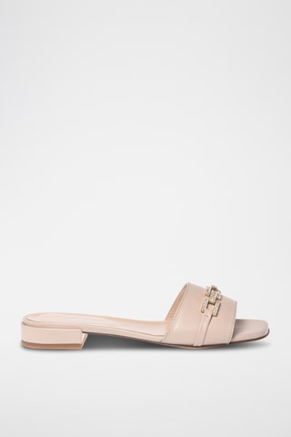 $Mules en cuir - Nude