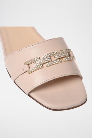 $Mules en cuir - Nude