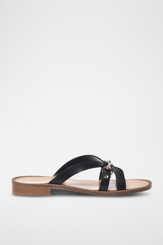 $Mules en cuir - Noir