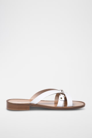 $Mules en cuir - Blanc