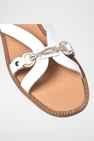 $Mules en cuir - Blanc