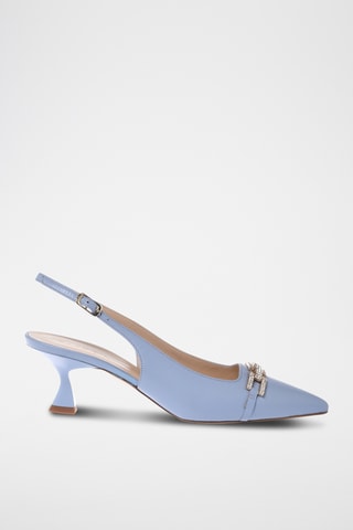 $Escarpins en cuir - Bleu