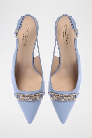 $Escarpins en cuir - Bleu