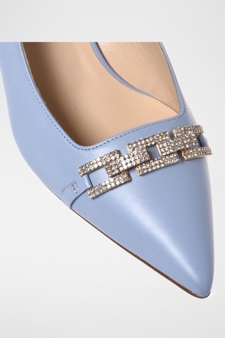 $Escarpins en cuir - Bleu