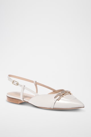 $Ballerines en cuir - Ecru