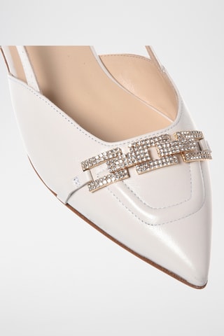 $Ballerines en cuir - Ecru