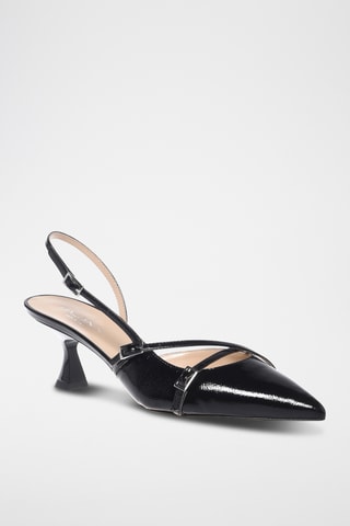 $Escarpins en cuir verni - Noir