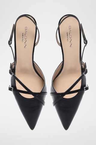 $Escarpins en cuir verni - Noir