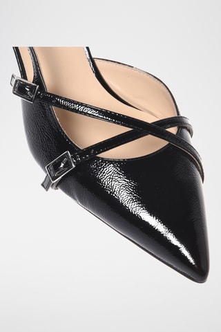 $Escarpins en cuir verni - Noir