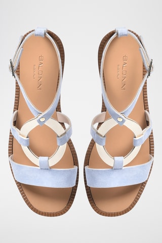 $Sandales en nubuck - Bleu