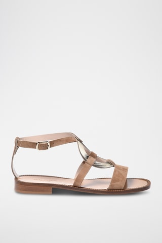 $Sandales en nubuck - Camel
