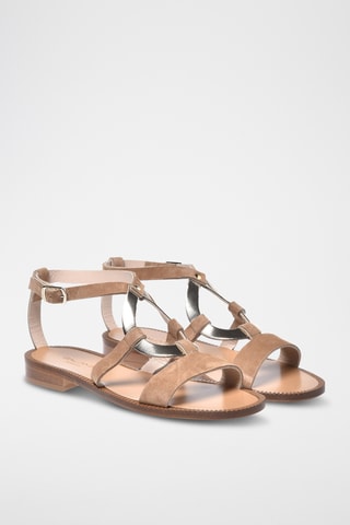 $Sandales en nubuck - Camel
