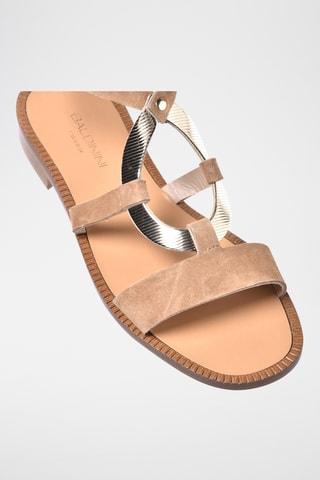 $Sandales en nubuck - Camel