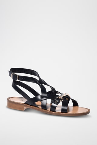 $Sandales en cuir - Noir
