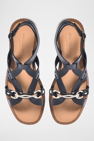 $Sandales en cuir - Noir