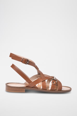 $Sandales en cuir - Marron