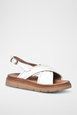$Sandales plateformes en cuir - Blanc