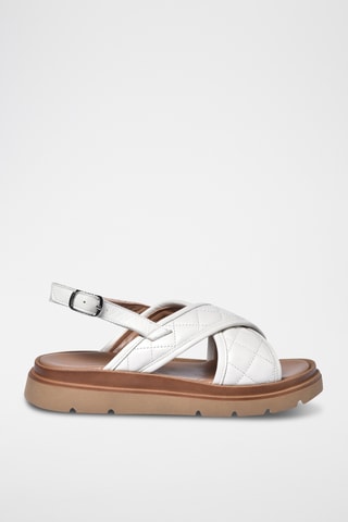 $Sandales plateformes en cuir - Blanc