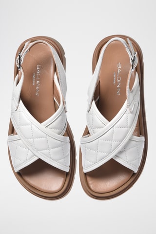$Sandales plateformes en cuir - Blanc