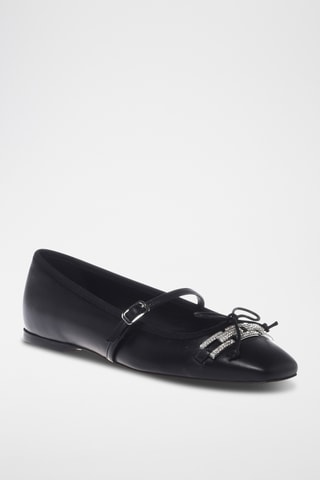 $Babies en cuir - Noir