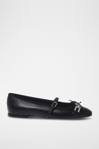 $Babies en cuir - Noir