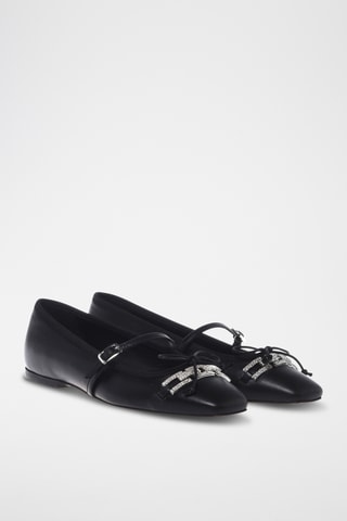 $Babies en cuir - Noir