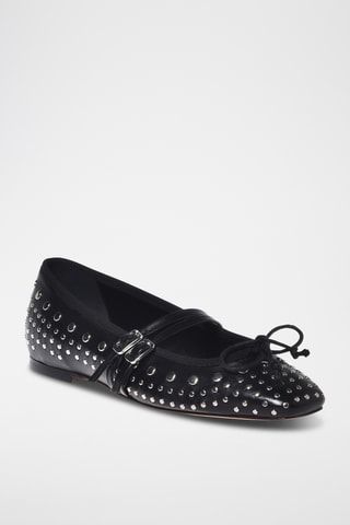 $Babies en cuir - Noir
