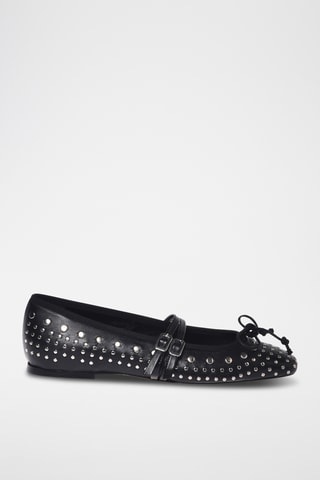 $Babies en cuir - Noir