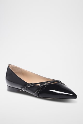 $Ballerines en cuir verni - Noir