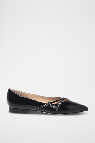 $Ballerines en cuir verni - Noir