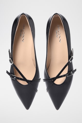 $Ballerines en cuir verni - Noir