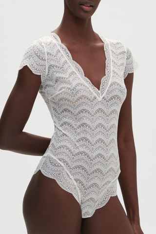 $Body en dentelle Karma - Blanc