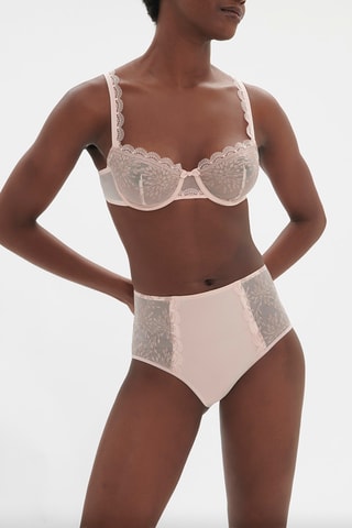 $Culotte taille haute Singulière - Rose poudré