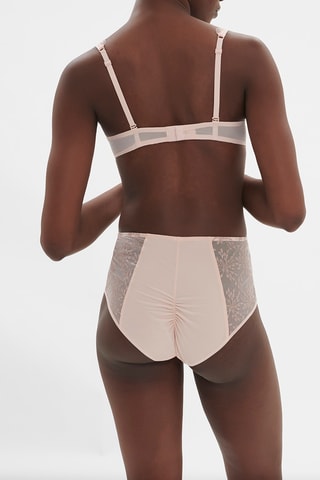 $Culotte taille haute Singulière - Rose poudré