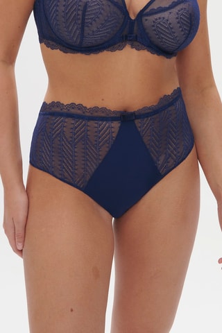 $Culotte taille haute Canopée - Bleu nuit