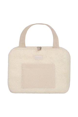 $Trousse de toilette en velours - Beige clair