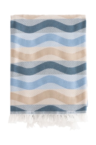$Fouta de plage - Bleu - 90 x 180 cm