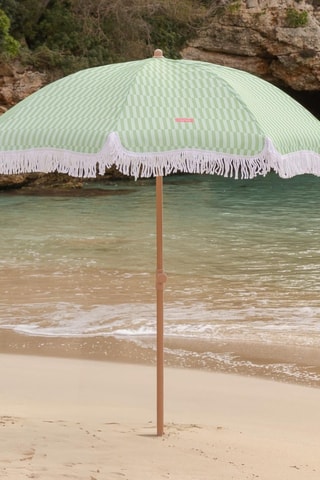 $Parasol rond avec pied - Diamètre toile 180 cm