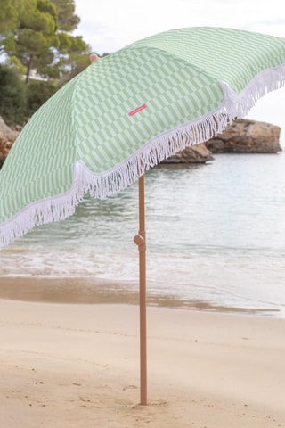 $Parasol rond avec pied - Diamètre toile 180 cm