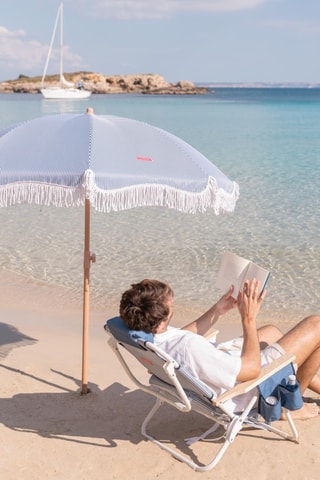 $Parasol rond avec pied - Diamètre toile 180 cm