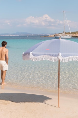 $Parasol rond avec pied - Diamètre toile 180 cm