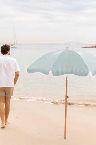 $Parasol rond avec pied - Diamètre toile 180 cm