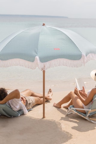 $Parasol rond avec pied - Diamètre toile 180 cm