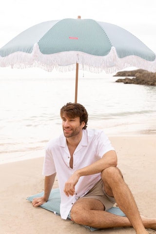 $Parasol rond avec pied - Diamètre toile 180 cm