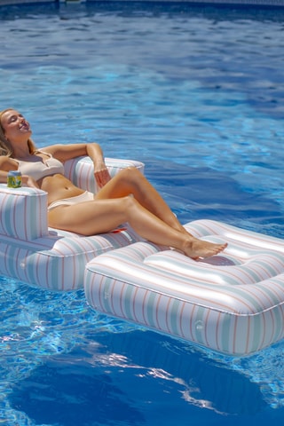 $Matelas de piscine gonflable - 25 x 90 x 90 cm - Jusqu'à 120 kg