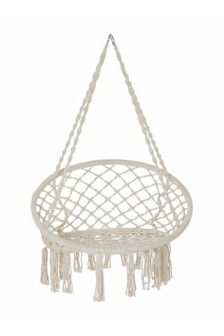 $Hamac chaise macramé suspendu - 80 x 63 x 120 cm