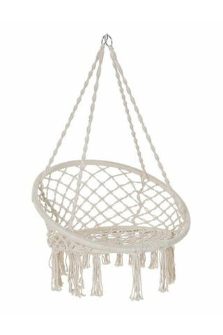 $Hamac chaise macramé suspendu - 80 x 63 x 120 cm