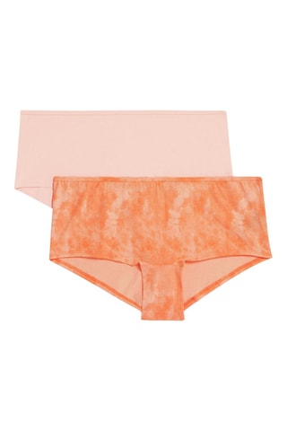 $2 shortys Sohappiz en coton biologique - Rose poudré et orange