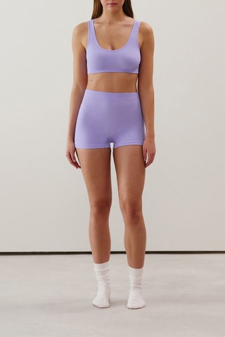 $Shorty taille haute Tulipaniz - Mauve
